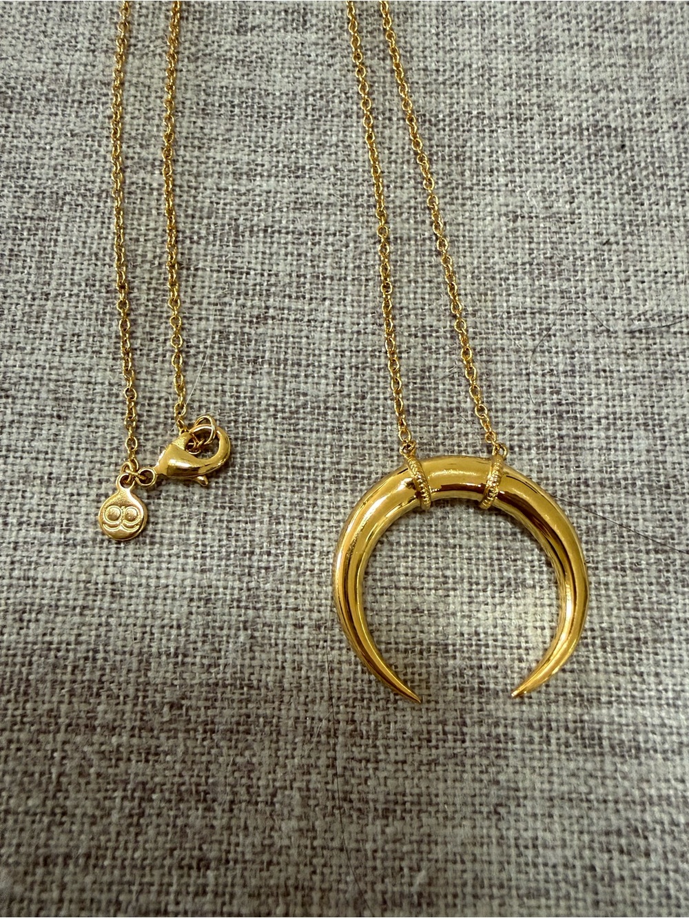 Gorjana Polished Gold Crescent Pendant Necklace